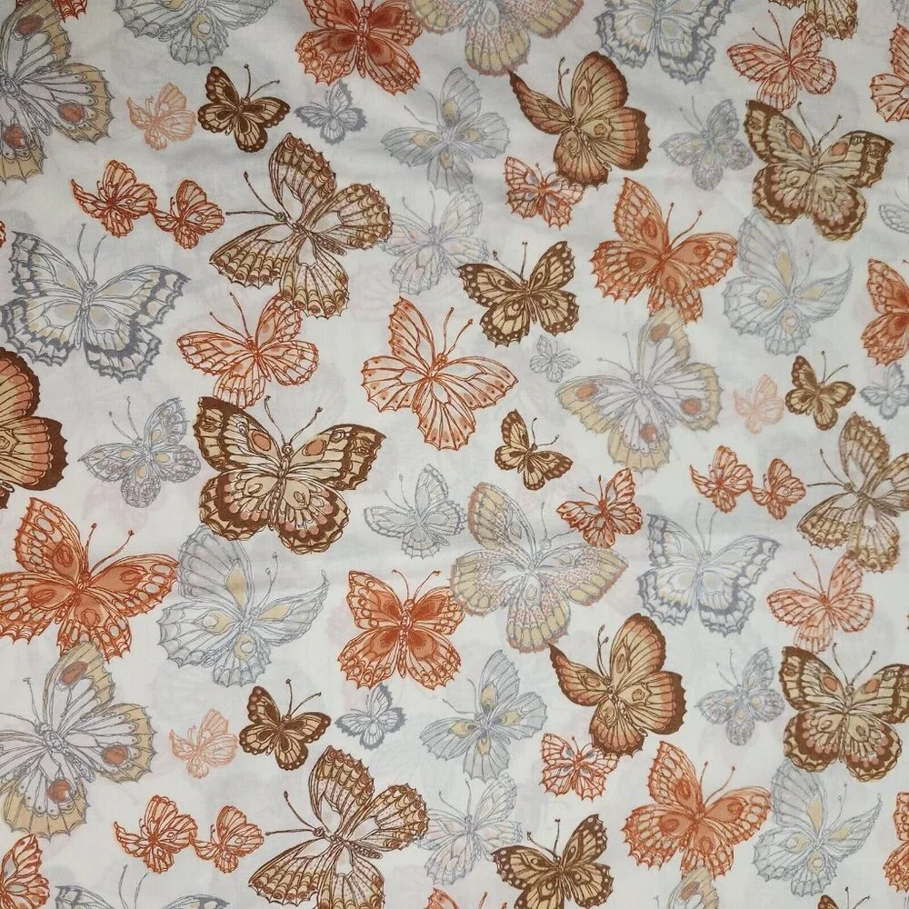 Vintage Burlington ‘Amari Butterfly’ Pattern Twin Flat Sheet